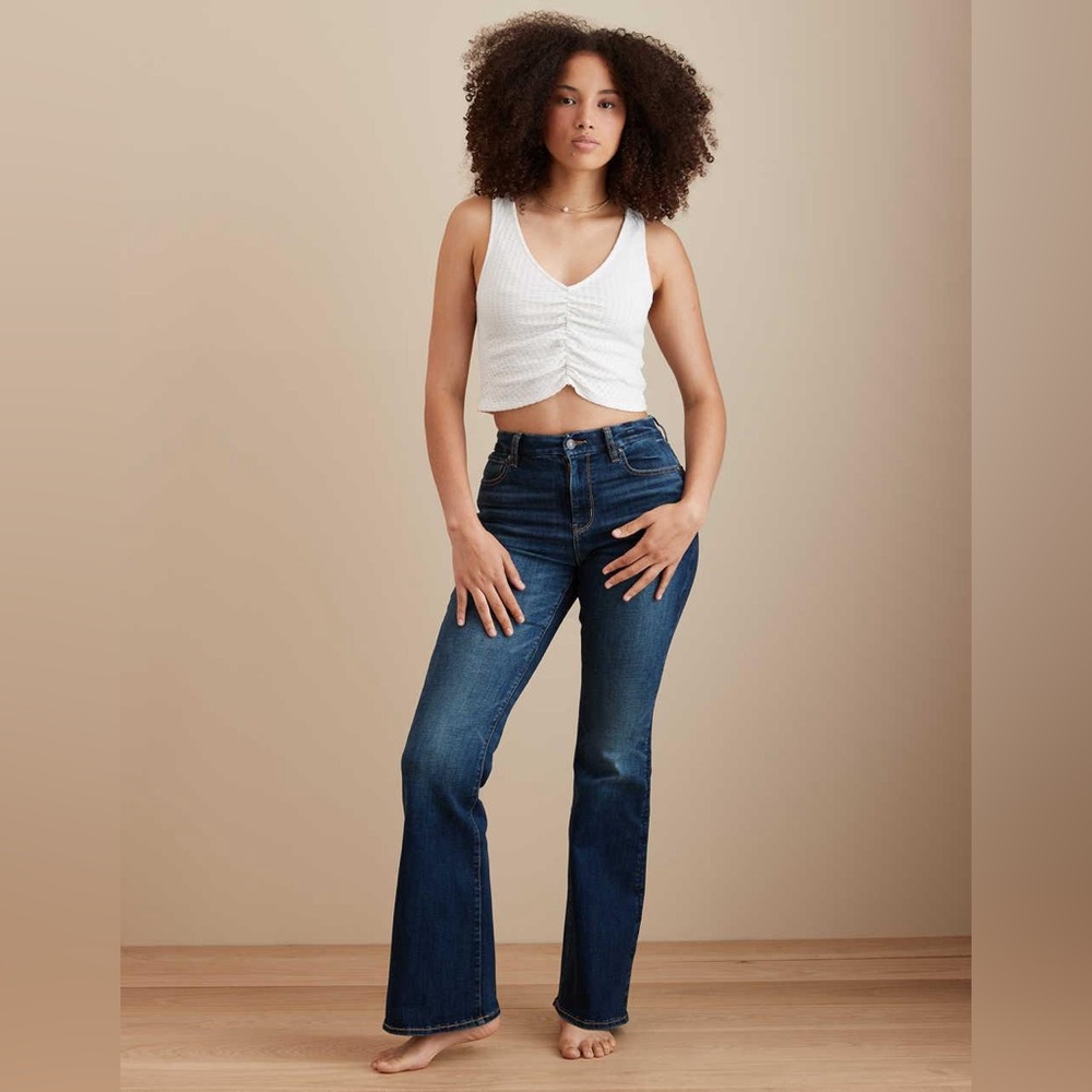 American Eagle Outfitters Dark Blue Flare Jeans